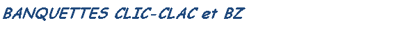 Zone de Texte: BANQUETTES CLIC-CLAC et BZ