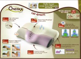 Oreiller MÉMOIRE DE FORME soutien cervical Ondska - Ergonomi